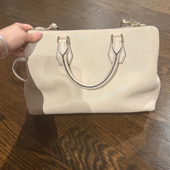 Michael Kors Women's soft leather Satchel Shoulder Bag, Light Cream - Picture 3 of 7